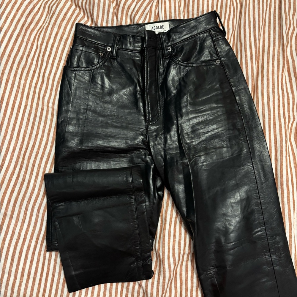 Agolde leather pants